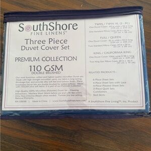 NEW Navy Blue Duvet Bed Cover Set - King/California King